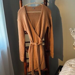 Aerie Pinkish Tan Knit Wrap Cardigan